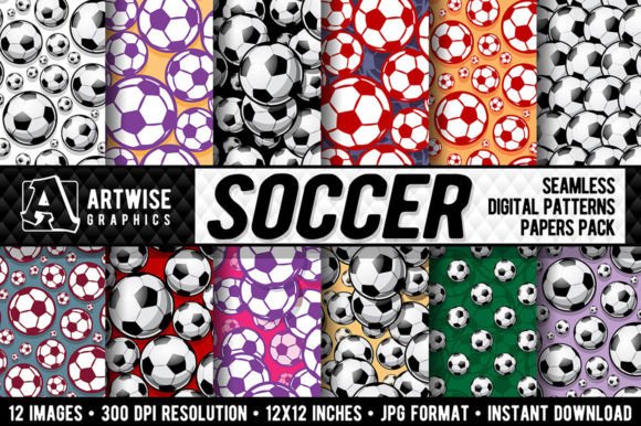 Download Soccer Balls Football Seamless Pattern - Seamless pattern Collection