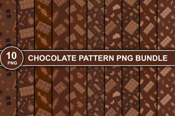 Download Chocolate Seamless Pattern PNG Bundle - Seamless pattern Collection