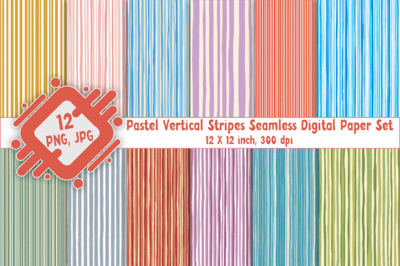 Download Deep Pastel Vertical Stripes Seamless - Stripes Collection