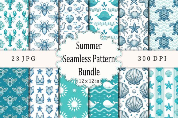 Download Summer Seamless Pattern Bundle - Seamless pattern Collection