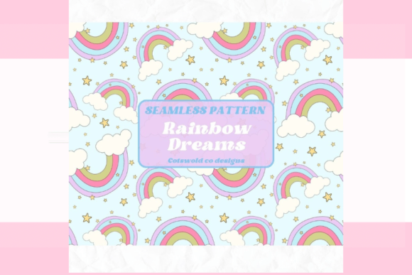 Download Rainbow Stars Kids Seamless Pattern - Seamless pattern Collection