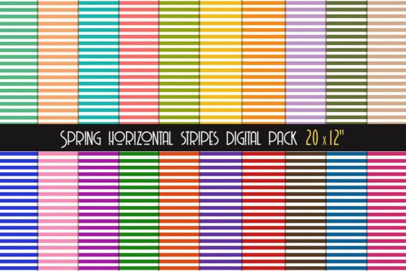 Download Spring Horizontal Stripes Digital Pack - Stripes Collection