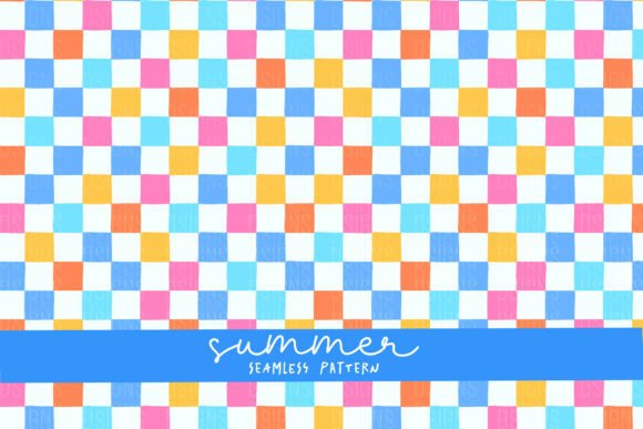 Download Colorful Summer Checker Seamless Pattern - Seamless pattern Collection