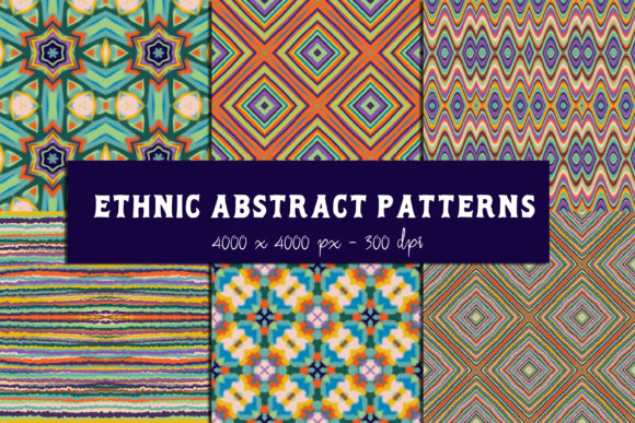Download Ethnic Abstract Seamless Patterns - Seamless pattern Collection