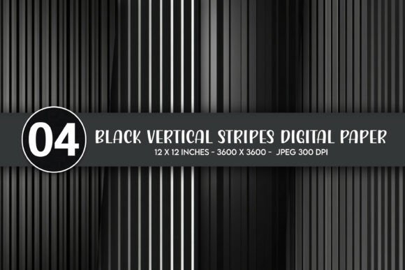 Download Black Vertical Stripes Digital Paper - Stripes Collection