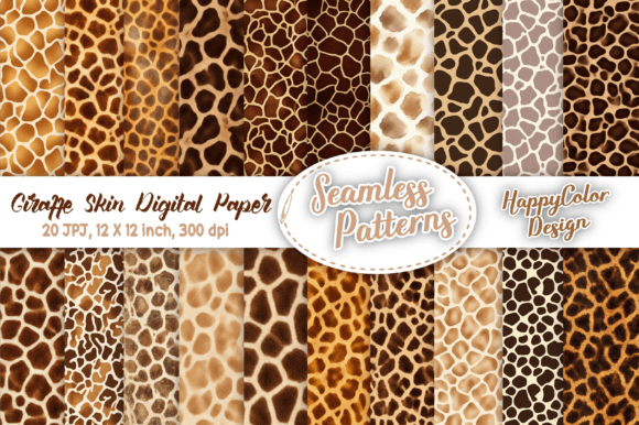 Download Giraffe Skin Seamless Patterns - Seamless pattern Collection
