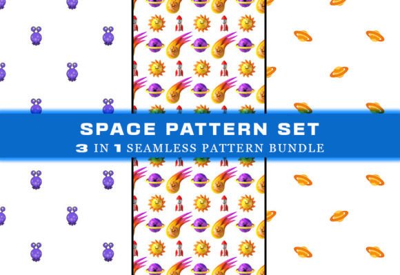 Download Space Astrology Seamless Pattern Bundle - Seamless pattern Collection