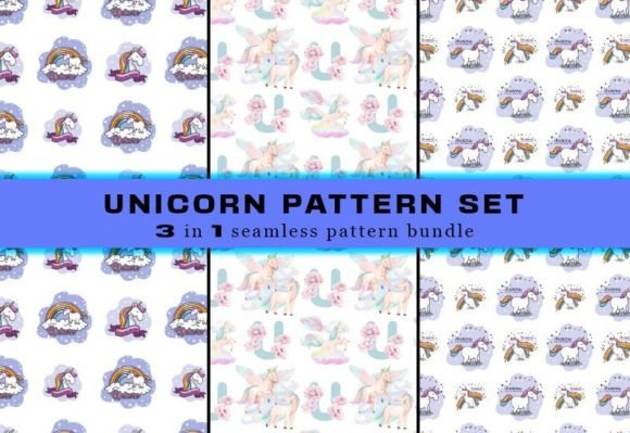 Download Unicorn Seamless Pattern Digital Papers - Seamless pattern Collection