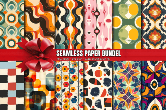 Download Retro Digital Paper Seamless Pattern-27 - Seamless pattern Collection
