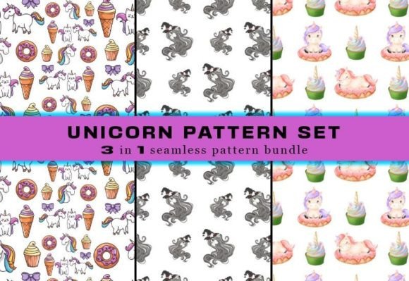 Download Unicorn Seamless Pattern Digital Papers - Seamless pattern Collection