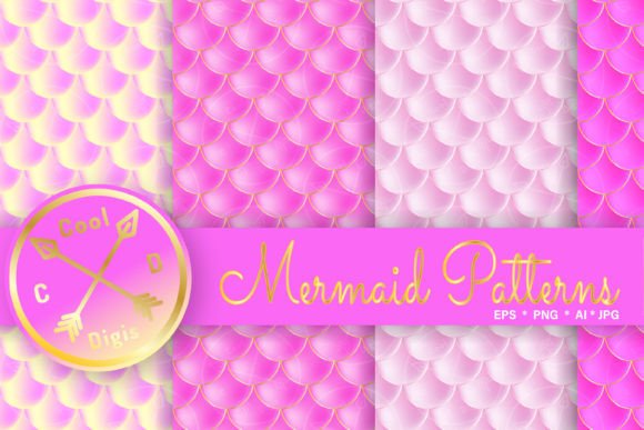 Download Mermaid Scales Pink Seamless Patterns - Seamless pattern Collection