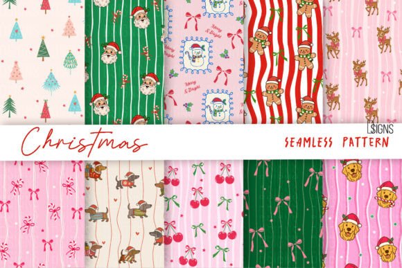 Download Christmas Seamless Pattern Bundle Png - Seamless pattern Collection