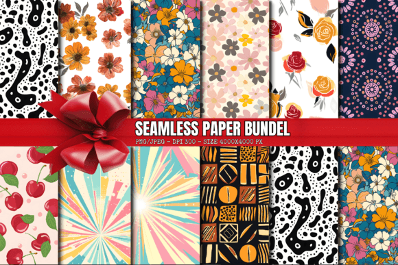 Download Retro Digital Paper Seamless Pattern-18 - Seamless pattern Collection