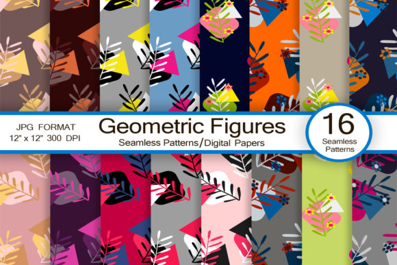 Download Geometric Figures Seamless Patterns - Seamless pattern Collection