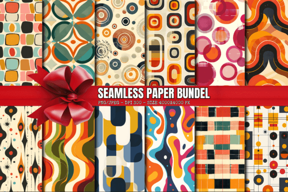 Download Retro Digital Paper Seamless Pattern-21 - Seamless pattern Collection