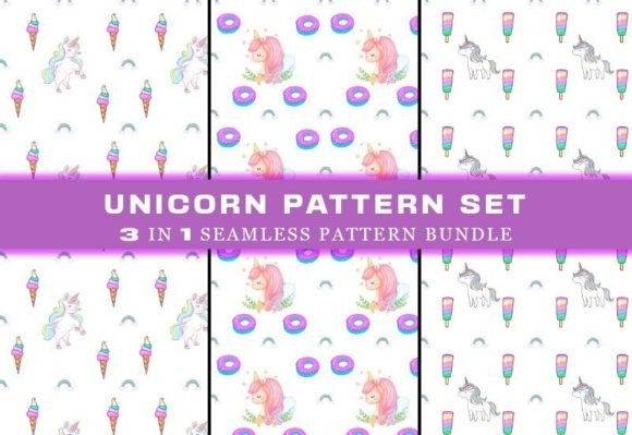 Download Unicorn Seamless Pattern Digital Papers - Seamless pattern Collection