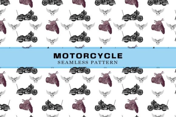 Download Motorcycle Seamless Pattern - Seamless pattern Collection