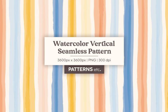 Download Watercolor Vertical Stripes Pattern - Stripes Collection