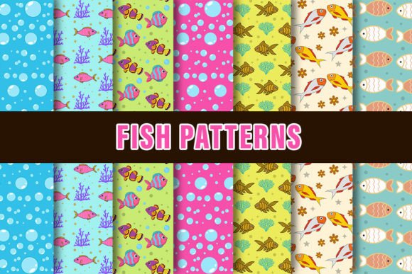 Download Fish Digital Papers Patterns - Fish digital papers Collection