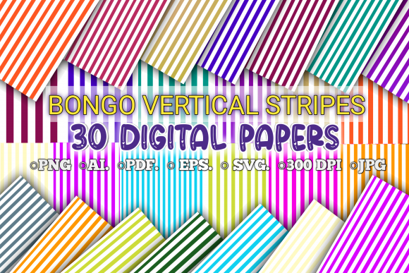 Download Bango Vertical Stripes Digital Papers - Stripes Collection