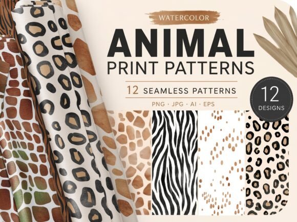 Download Animal Print Watercolor Seamless Pattern - Seamless pattern Collection