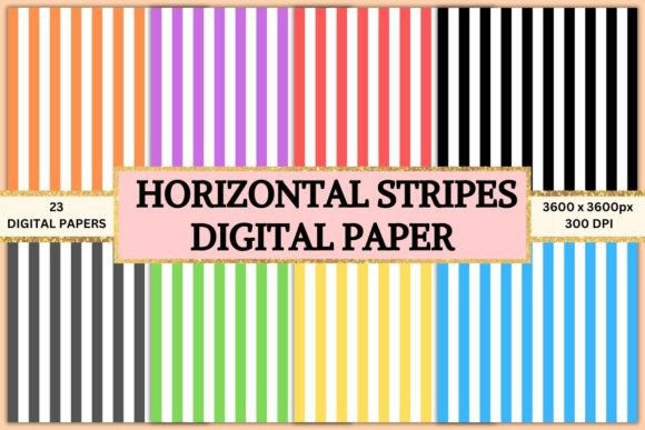 Download Horizontal Stripes Digital Papers - Stripes Collection