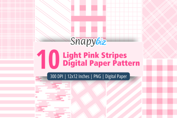 Download Light Pink Stripes Digital Paper Pattern - Stripes Collection