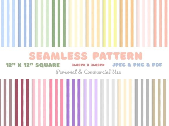 Download Pastel Stripes Seamless Pattern - Seamless pattern Collection