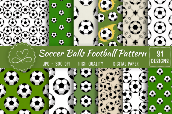 Download Soccer Balls Football Seamless Pattern - Seamless pattern Collection