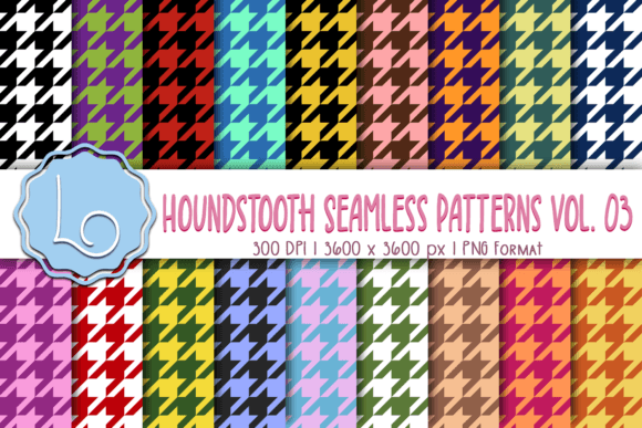 Download Houndstooth Seamless Patterns Vol. 03 - Seamless pattern Collection